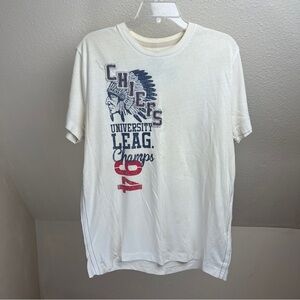 ROEBUCK & CO Vintage Single Stitch CHIEFS Old Logo Tee with Graphics and patches